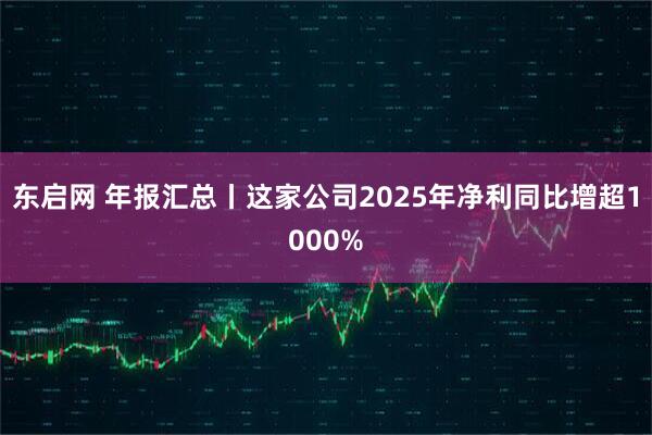 东启网 年报汇总丨这家公司2025年净利同比增超1000%